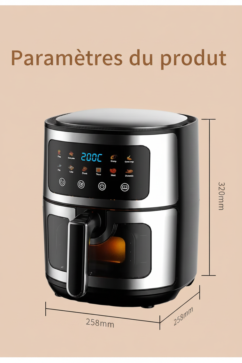 Paramètres du produit - Friteuse à Air 8L